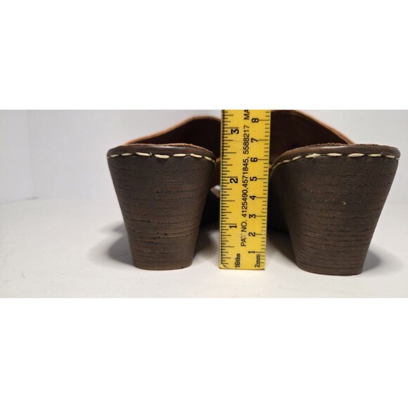 Mariella Leather & Suede Rust Wedge Kitten Heel Made In Italy 7 Summer - Picture 4 of 8